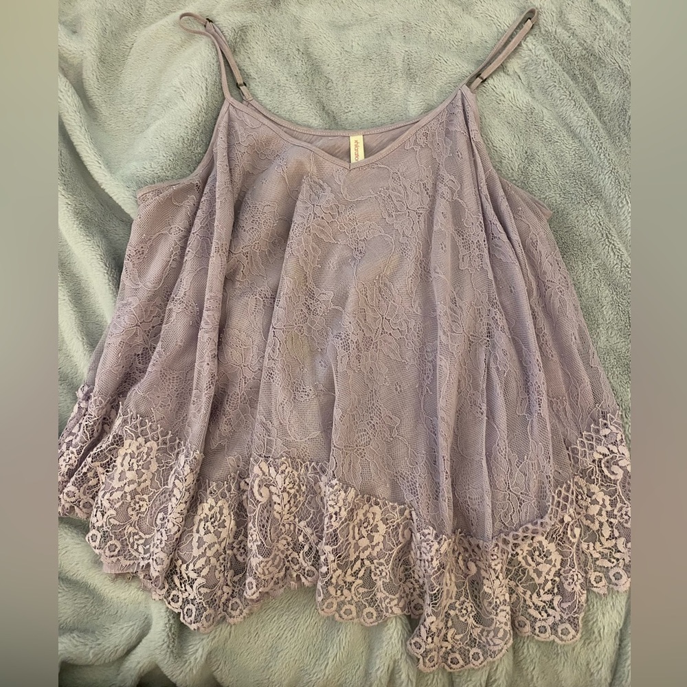 Lilac Lace Flowy Tank